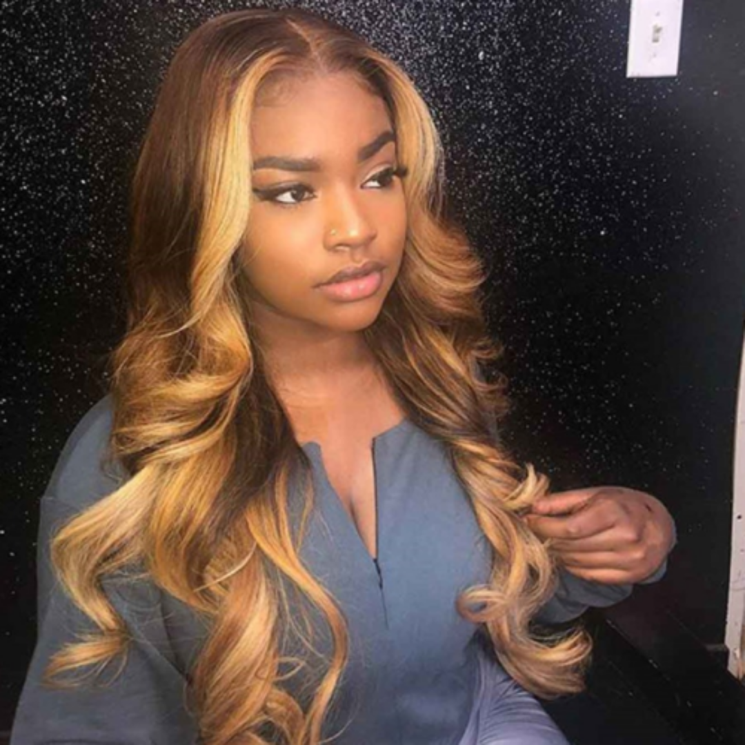 Brown Black Blonde Body Wave Wig