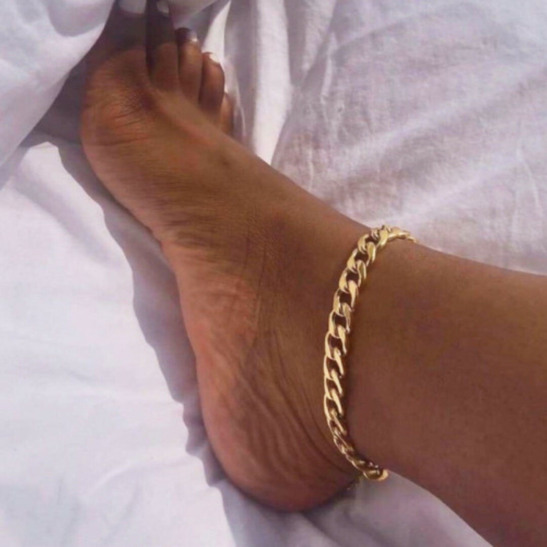 Gold Chain-link Anklet