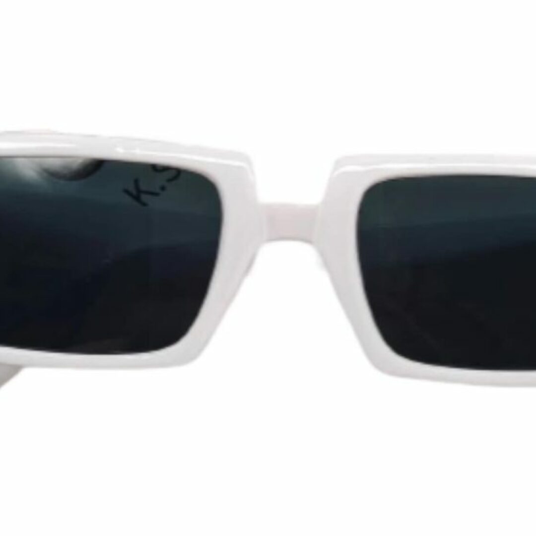 White Retro Rectangular Shades