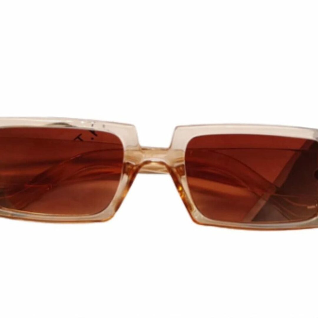 Nude Retro Rectangular Shades