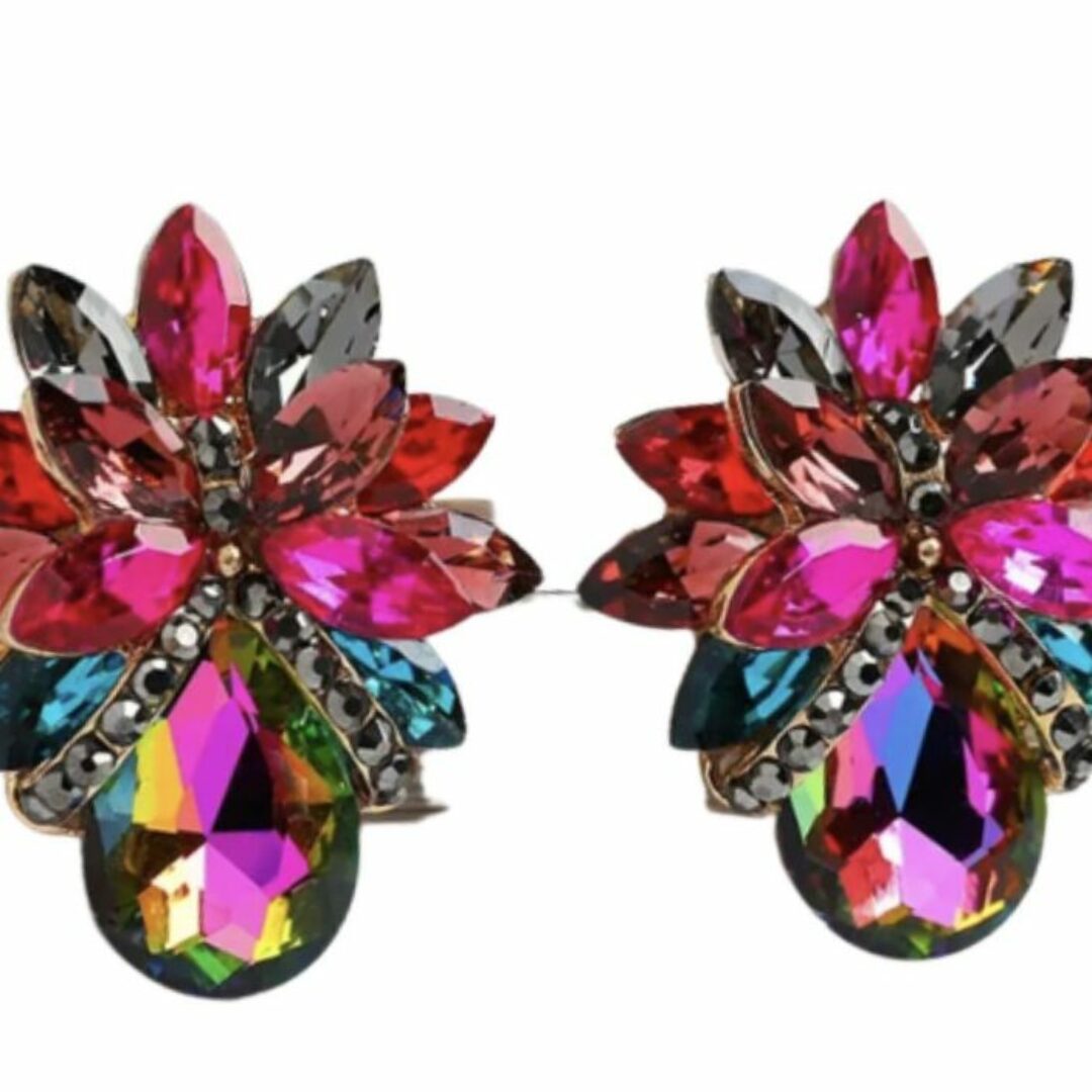 Multicolor Glass Stud Earrings