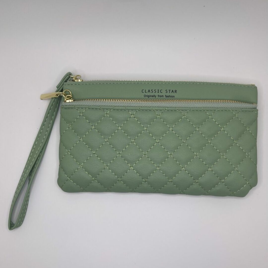 Green Classic Wristlet