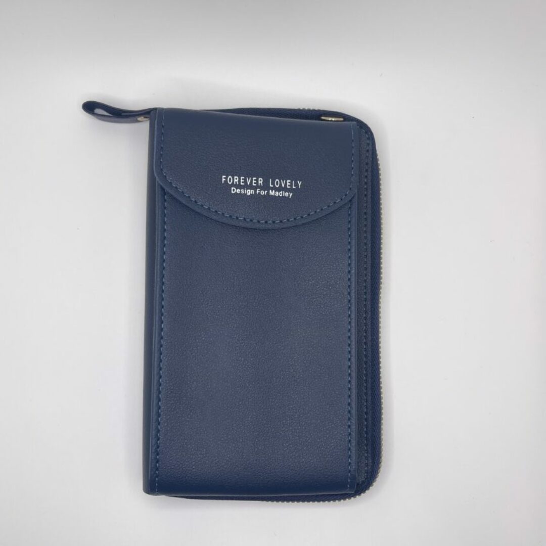 Navy Cellphone Card Holder Messenger Wallet Bags