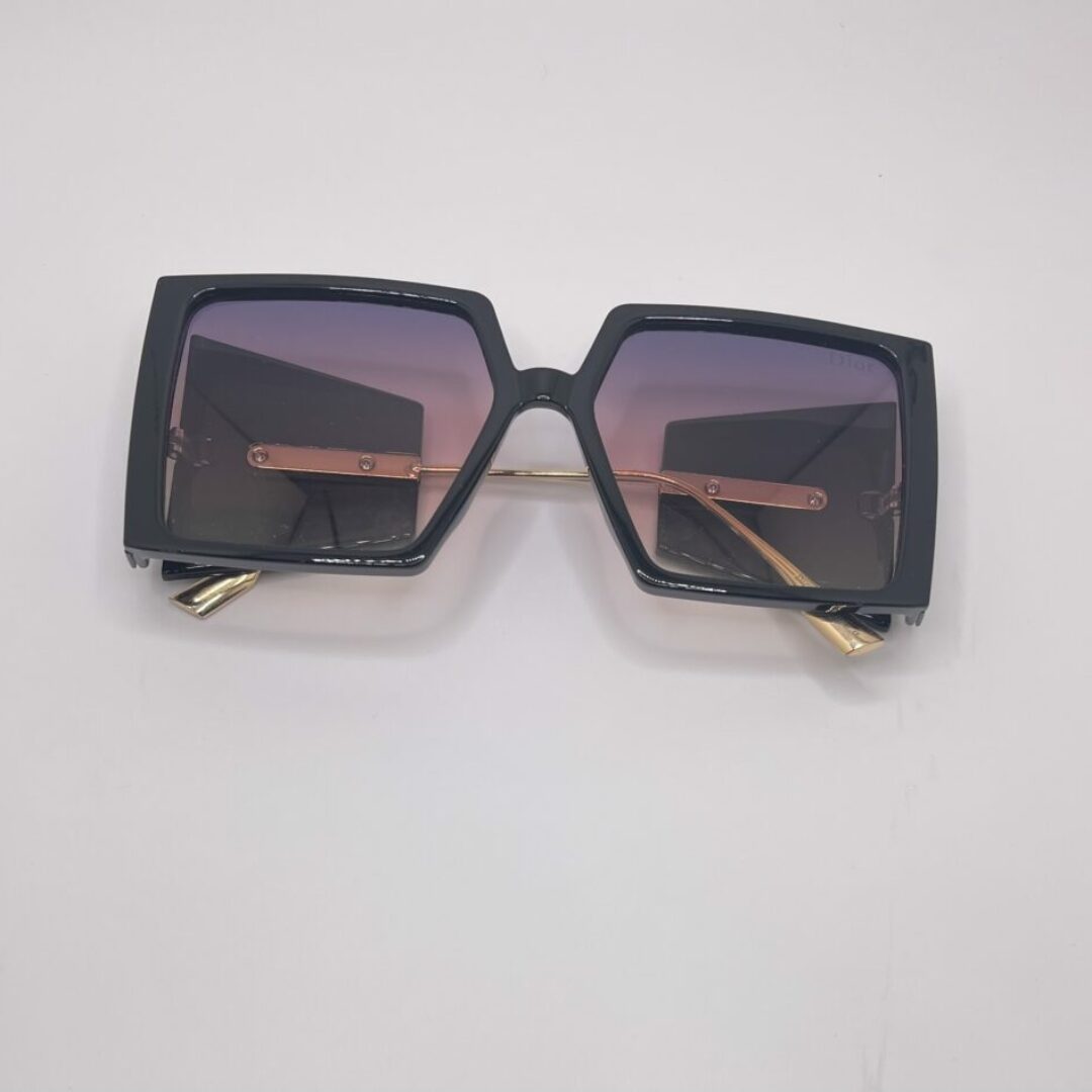 Black & Gold Oversized Sunglasses