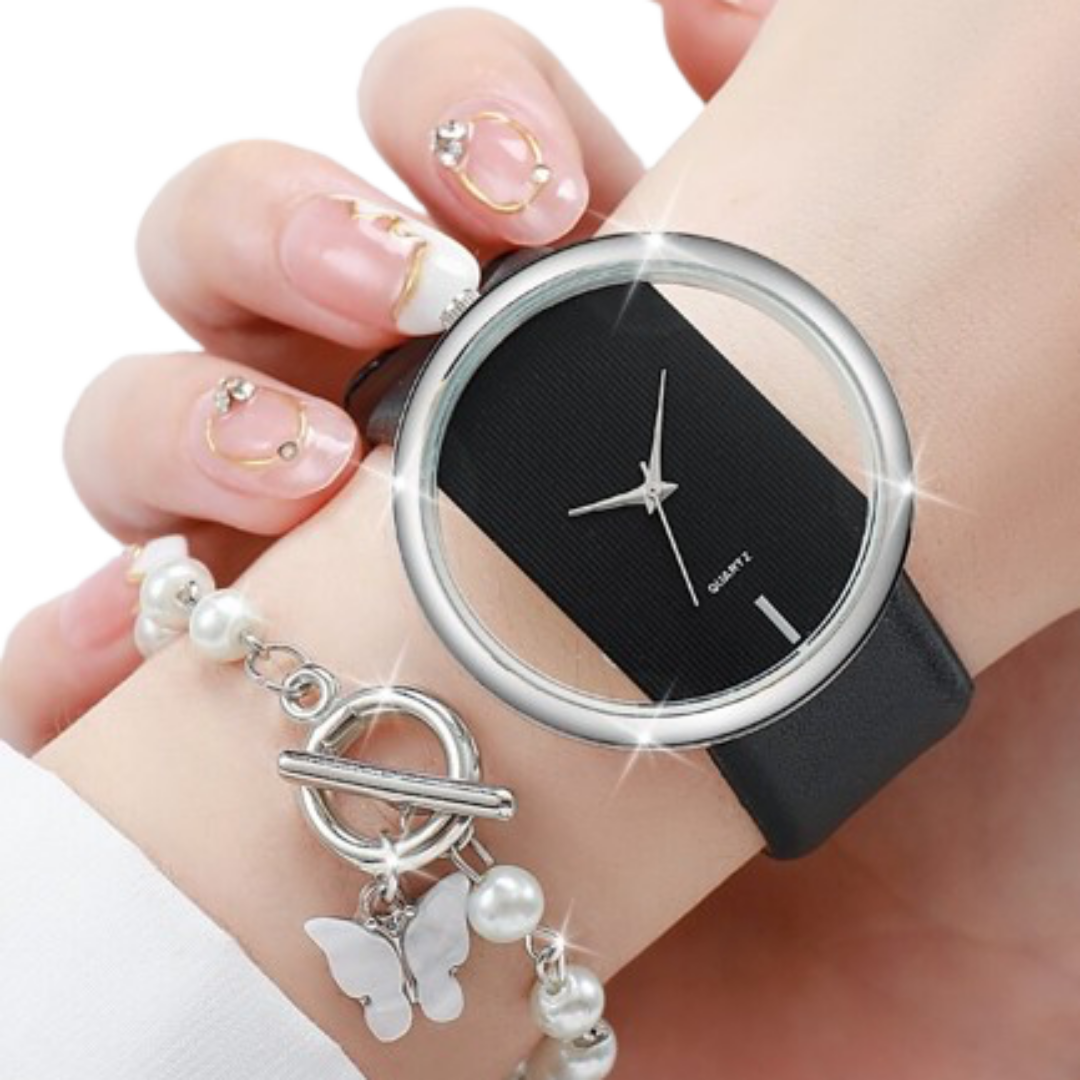 Black & Silver Watch Set